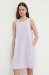 Benetton rochie din in culoarea violet, mini, drept PPYH-SUD1BY_04X