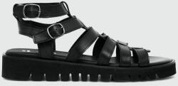 Answear Lab sandale de piele femei, culoarea negru BPYH-OBD03B_99X