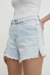 Answear Lab pantaloni scurti jeans femei, neted, high waist BBYH-SZD019_50X