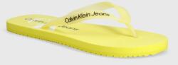 Calvin Klein Jeans slapi BEACH SANDAL MONOGRAM TPU barbati, culoarea galben PPYX-KLM01E_11X