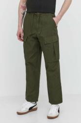DC pantaloni de bumbac culoarea verde, drept, ADYNP03077 PPYX-SPM0HB_78X