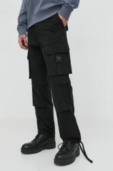 HUGO BOSS pantaloni bărbați, culoarea negru, cu fason cargo 50505853 PPYH-SPM009_99X