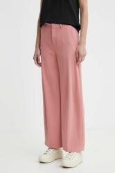 Drykorn pantaloni DESK femei, culoarea roz, drept, high waist, 130014 80754 PPYH-SPD01L_30X