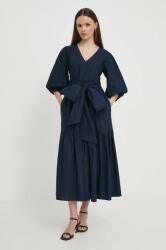 Barbour rochie din in Modern Heritage culoarea albastru marin, maxi, evazati, LDR0770 PPYH-SUD138_59X