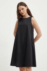 Benetton rochie din bumbac culoarea negru, mini, evazati PPYH-SUD1BK_99X