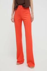 Pinko pantaloni femei, culoarea portocaliu, evazati, high waist, 100054 A0HM PPYH-SPD04I_23X