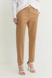 Boss pantaloni femei, culoarea bej, drept, high waist 50490057 PPYX-SPD0N0_80X