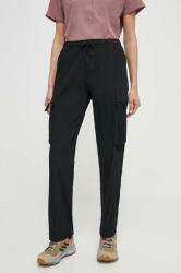 Columbia pantaloni de exterior Boundless Trek Cargo culoarea negru, drept, high waist, 2073011 PPYH-SPD0YU_99X
