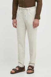 HUGO BOSS pantaloni din amestec de in culoarea bej, drept, 50512565 PPYH-SPM0B0_08X