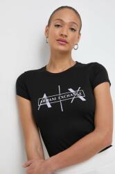 Giorgio Armani tricou din bumbac femei, culoarea negru PPYH-TSD0Z9_99X