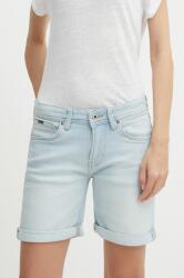 Pepe Jeans pantaloni scurti jeans SLIM SHORT MW femei, neted, medium waist, PL801120RH6 PPYH-SZD07R_05X