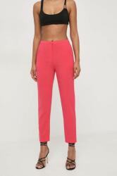 Patrizia Pepe pantaloni femei, culoarea roz, mulata, high waist PPYH-SPD061_39X