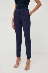 Twinset pantaloni femei, culoarea albastru marin, fason tigareta, high waist PPYH-SPD058_59X