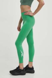 Reebok leggins de antrenament Identity Training culoarea verde, cu imprimeu, 100076226 PPYH-LGD0BU_70X