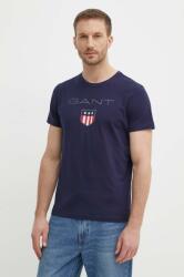 Gant tricou din bumbac culoarea albastru marin, cu imprimeu 9BYY-TSM0GU_59X