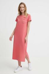 Ralph Lauren rochie din bumbac culoarea roz, midi, drept, 211935607 PPYH-SUD1DC_30X