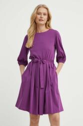 Max Mara rochie din bumbac culoarea violet, mini, evazați, 2415621072600 2415620000000 PPYH-SUD1BC_44X