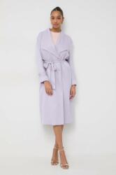 TWINSET palton femei, culoarea violet, de tranzitie, cu doua randuri de nasturi PPYH-KPD01F_04X