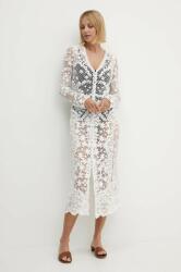 Ralph Lauren rochie din bumbac culoarea alb, maxi, drept, 211935162 PPYH-SUD1D8_00X