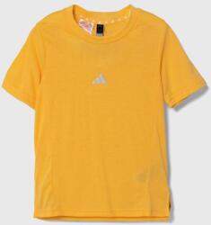 Adidas tricou copii culoarea galben, cu imprimeu PPYH-TSK02H_10X