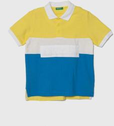 Benetton tricouri polo din bumbac pentru copii culoarea galben, modelator PPYH-POB01C_11X