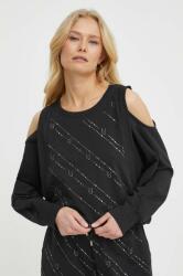 LIU JO bluza femei, culoarea negru, cu imprimeu PPYH-BLD0EO_99X