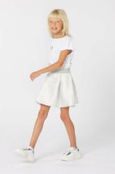 Karl Lagerfeld rochie fete culoarea alb, mini, evazati PPYH-SUG0L0_00X