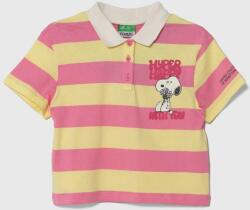 Benetton tricouri polo din bumbac pentru copii culoarea roz, modelator PPYH-POB01F_30X