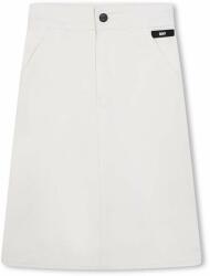 DKNY fusta denim pentru copii culoarea alb, midi, drept PPYH-SDG00P_00X