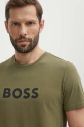 Boss tricou din bumbac barbati, culoarea verde, cu imprimeu PPYH-TSM011_91X