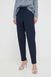 Marella pantaloni femei, culoarea bleumarin, drept, high waist 2413130000000 PPYH-SPD0TS_59X