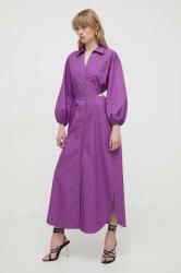TWINSET rochie din bumbac culoarea violet, maxi, drept PPYH-SUD0D0_48X