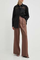 Pinko pantaloni femei, culoarea maro, drept, high waist, 102890 A1JI PPYH-SPD046_89X