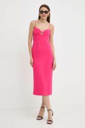 Bardot rochie VIENNA culoarea roz, midi, mulata, 58558DB PPYH-SUD2CS_30X
