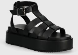 Buffalo sandale Noa Greek Sandal femei, culoarea negru, cu platforma, 1602209. BLK PPYH-OBD2GP_99X