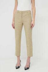 Weekend Max Mara pantaloni femei, culoarea galben, fason tigareta, high waist 2415130000000 PPYH-SPD0EZ_10X (2415131041600)