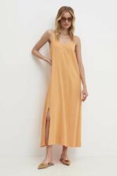 ANSWEAR rochie din in culoarea portocaliu, maxi, evazati BBYH-SUD0EA_22X