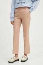 Sisley pantaloni femei, culoarea roz, drept, high waist PPYH-SPD0RB_30X