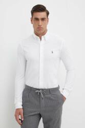 Ralph Lauren camasa din bumbac barbati, culoarea alb, cu guler button-down, regular, 710932545 PPYH-KDM01F_00X