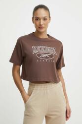 Reebok Classic tricou din bumbac Archive Essentials femei, culoarea maro, 100075642 PPYH-TSD24P_89X