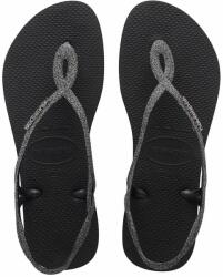 Havaianas sandale copii LUNA PREMIUMI BLACK culoarea negru PPYH-OBG17I_99X