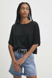 ANSWEAR bluza femei, culoarea negru, neted BBYH-BDD081_99X