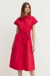LIU JO rochie din bumbac culoarea rosu, midi, evazati PPYH-SUD12I_33X
