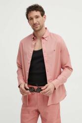 Tommy Hilfiger cămașă din bumbac bărbați, culoarea roz, cu guler button-down, regular MW0MW30934 9BYX-KDM00F_30A