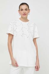 Twinset tricou femei, culoarea alb PPYH-TSD071_00X