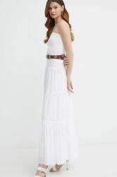 Michael Kors rochie culoarea alb, maxi, evazati PPYH-SUD1HO_00X