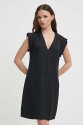 Benetton rochie culoarea negru, mini, drept PPYH-SUD1BI_99X