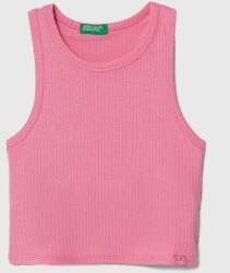 Benetton top din bumbac pentru copii culoarea roz PPYH-TSG0B7_30X
