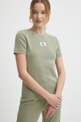 Calvin Klein Jeans tricou femei, culoarea verde J20J223092 PPYH-TSD1FD_77X