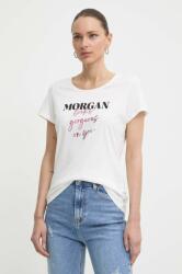 Morgan tricou DLOOKS femei, culoarea alb, DLOOKS PPYH-TSD1PA_00X